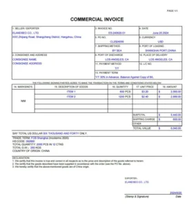 商业发票模板-COMMERCIAL-INVOICE
