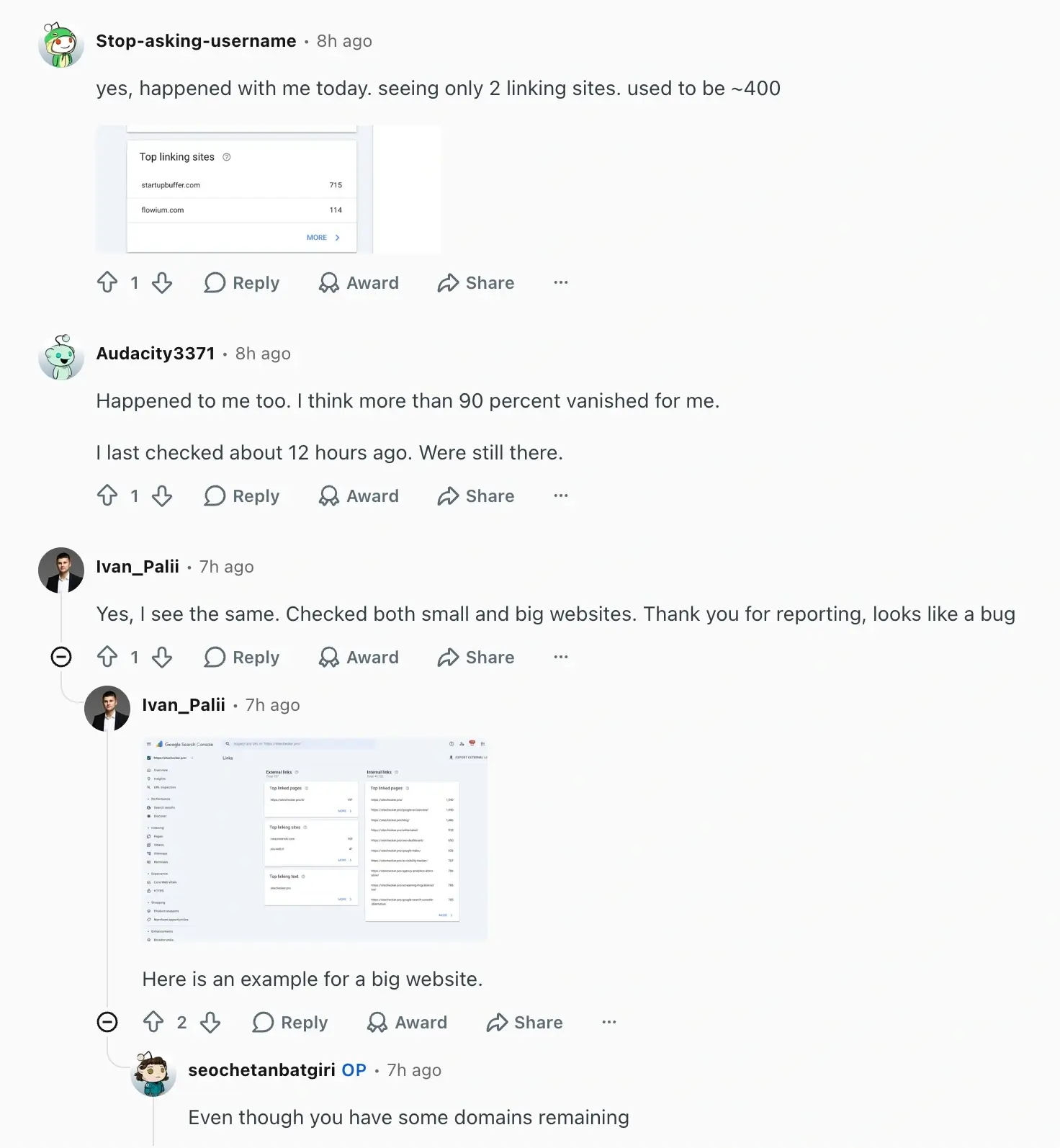 Google Search Console 链接报告外链数量暴跌乃至归零